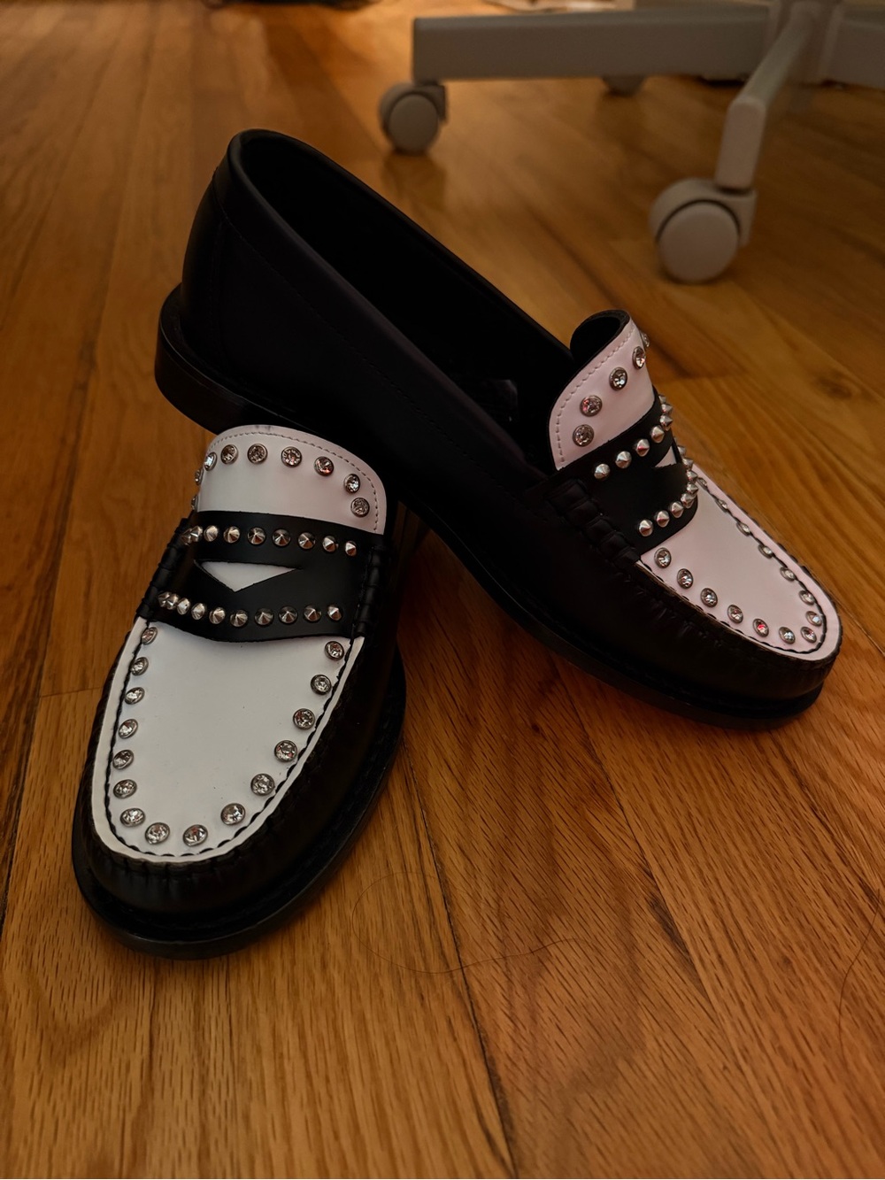 Sandro Black and White Loafers